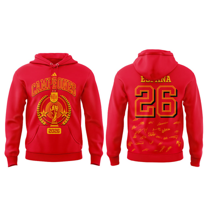 Premium Spain World Cup Champions 2026 Hoodie V13