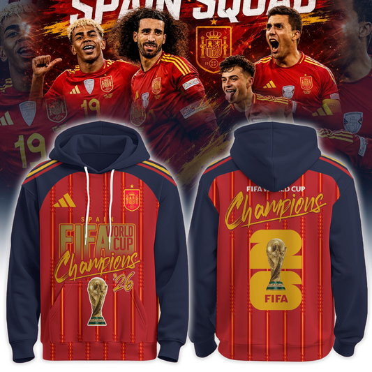 Premium Spain World Cup Champions 2026 Hoodie V16