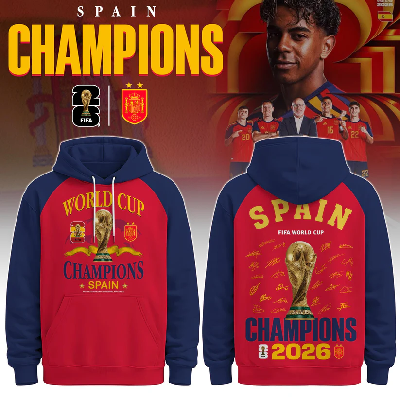 Premium Spain World Cup Champions 2026 Hoodie V22