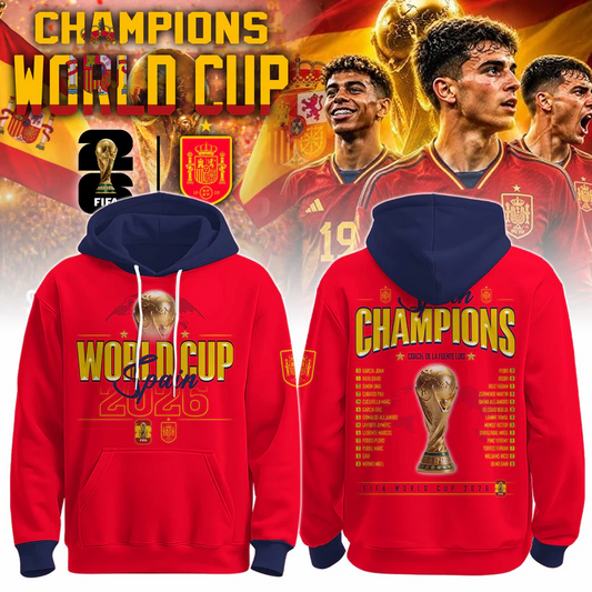 Premium Spain World Cup Champions 2026 Hoodie V23