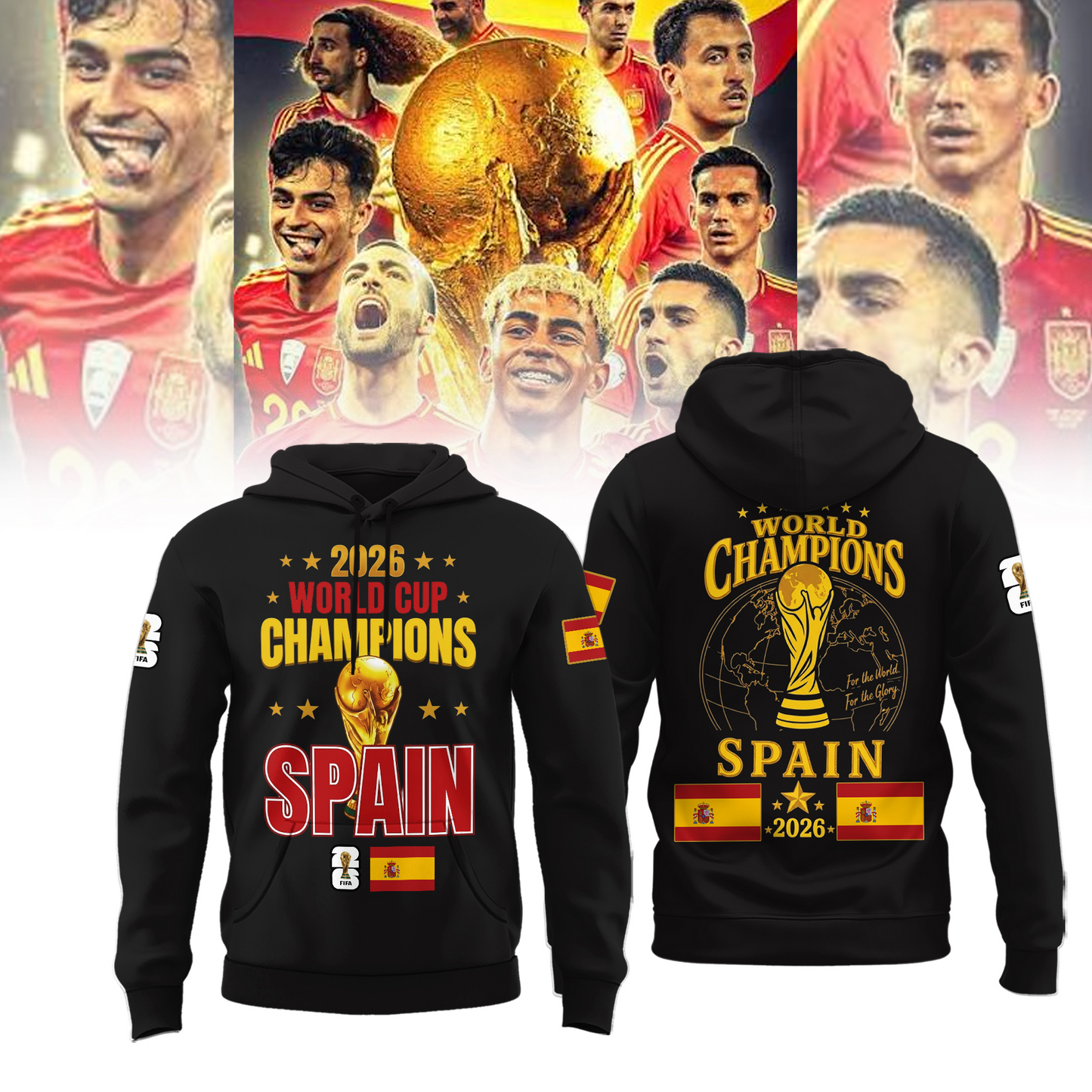 Premium Spain World Cup Champions 2026 Hoodie V4