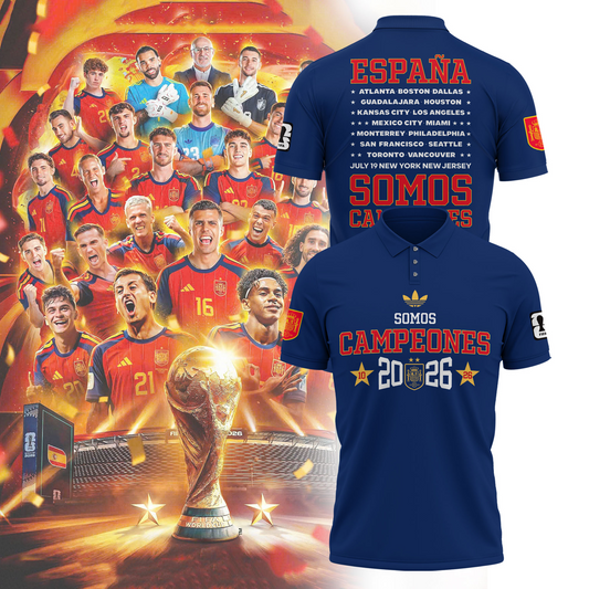 Premium Spain World Cup Champions 2026 Polo V10