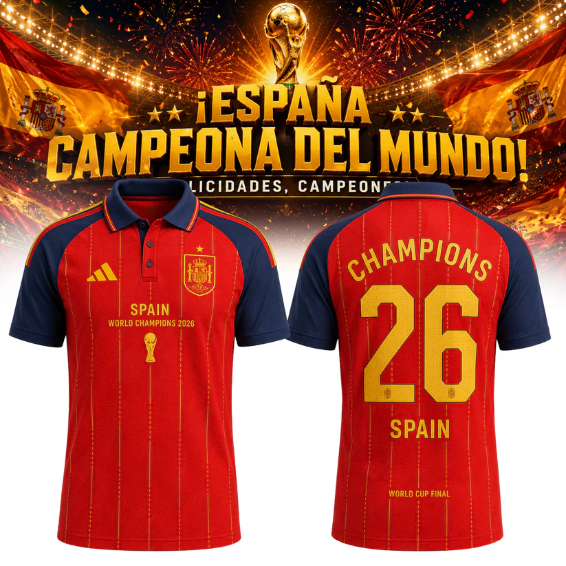 Premium Spain World Cup Champions 2026 Polo V15