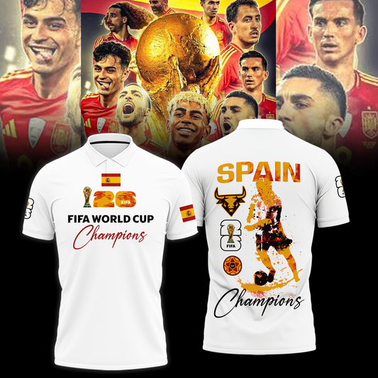 Premium Spain World Cup Champions 2026 Polo V6