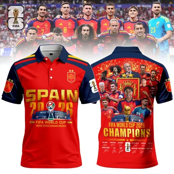 Premium Spain World Cup Champions 2026 Polo V8