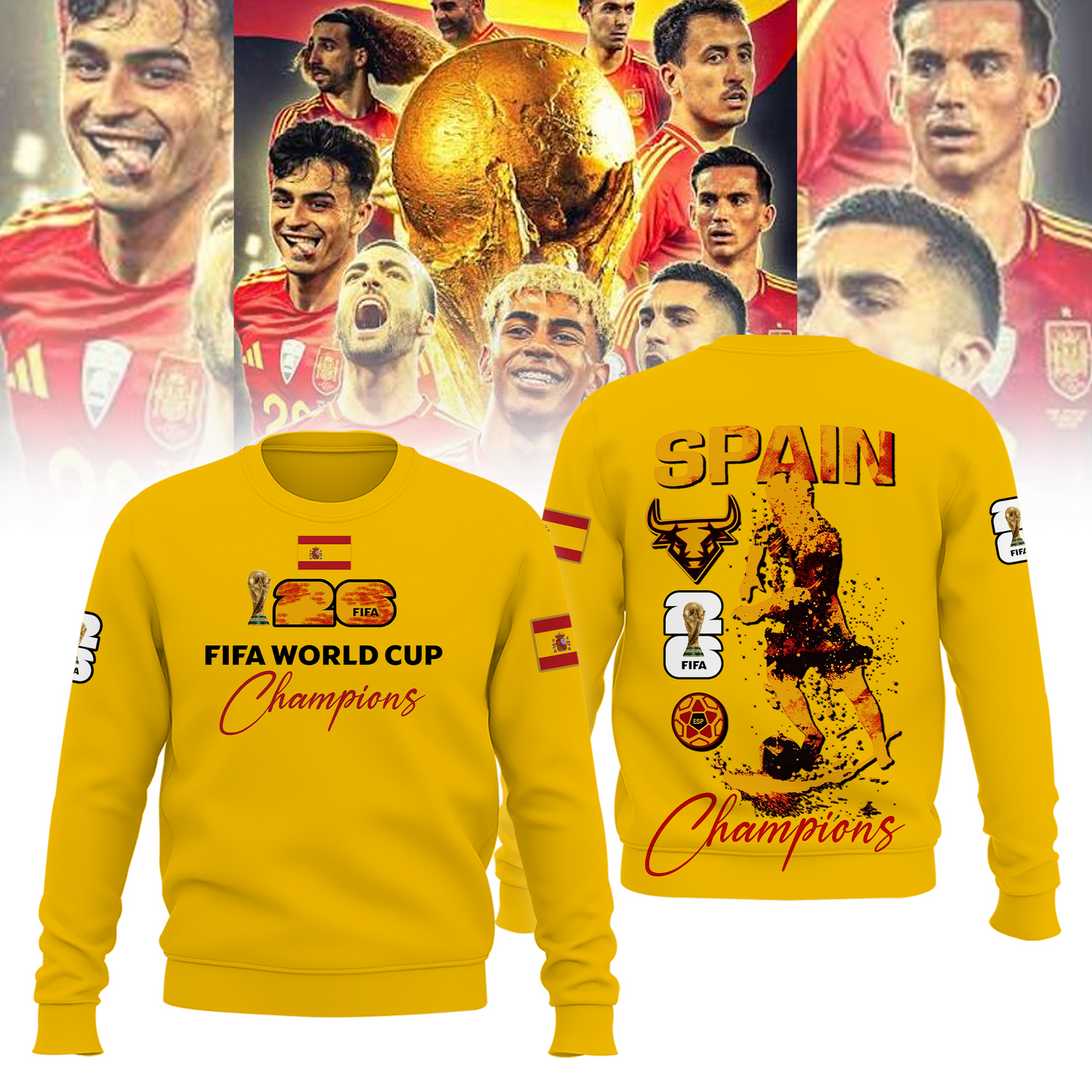 Premium Spain World Cup Champions 2026 Sweater V4