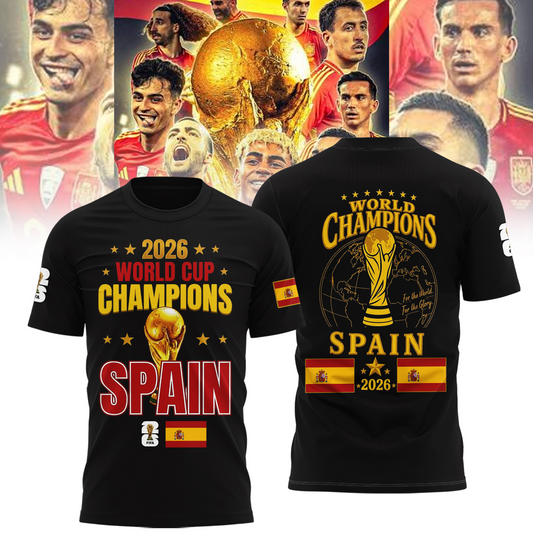 Premium Spain World Cup Champions 2026 T-shirt V10