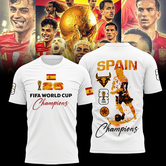 Premium Spain World Cup Champions 2026 T-shirt V12