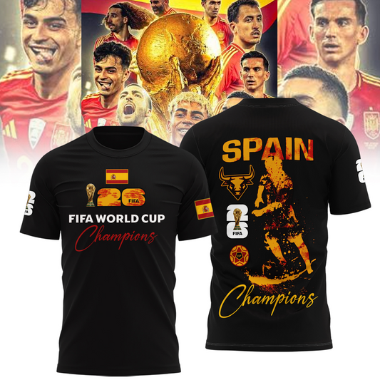 Premium Spain World Cup Champions 2026 T-shirt V13