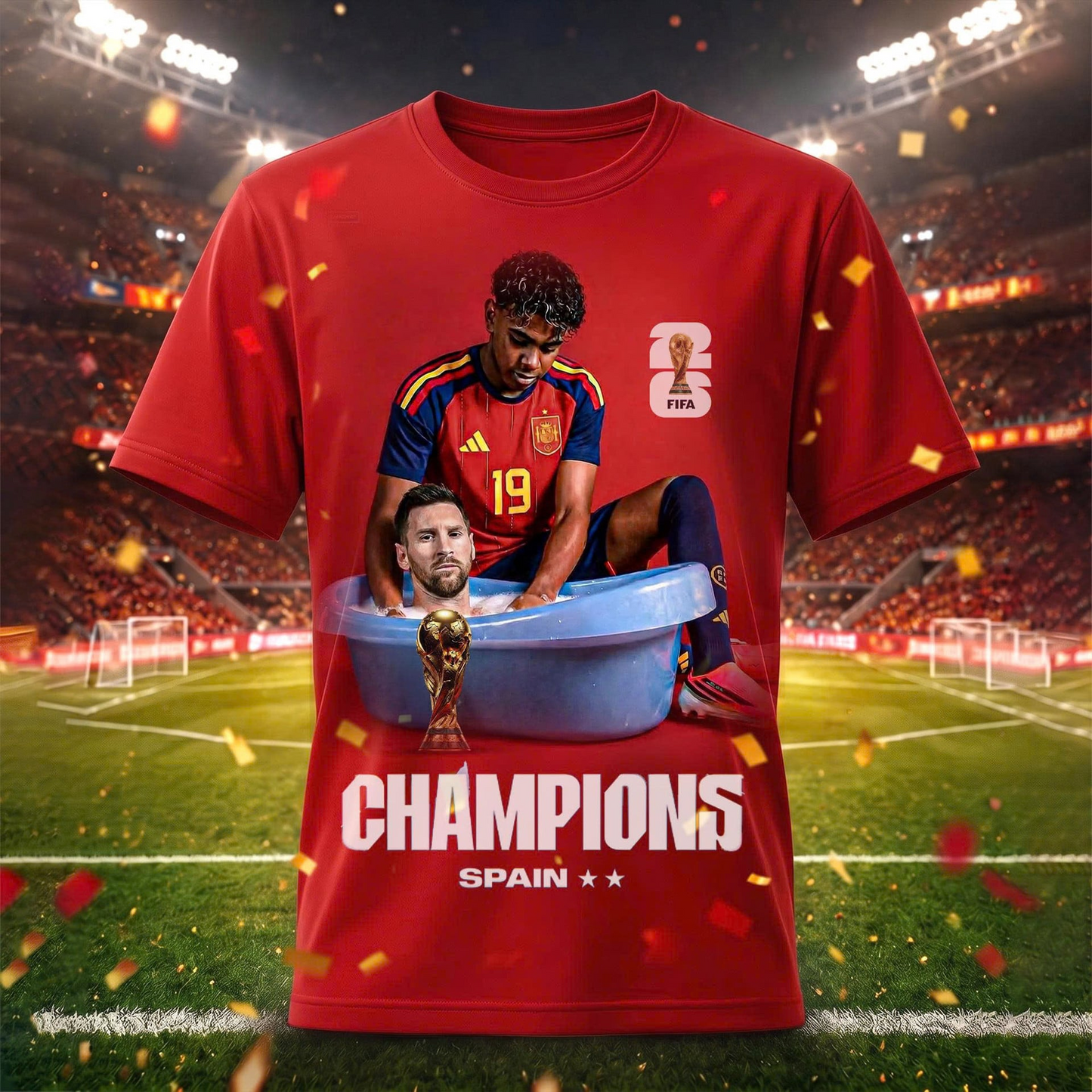 Premium Spain World Cup Champions 2026 T-shirt V15