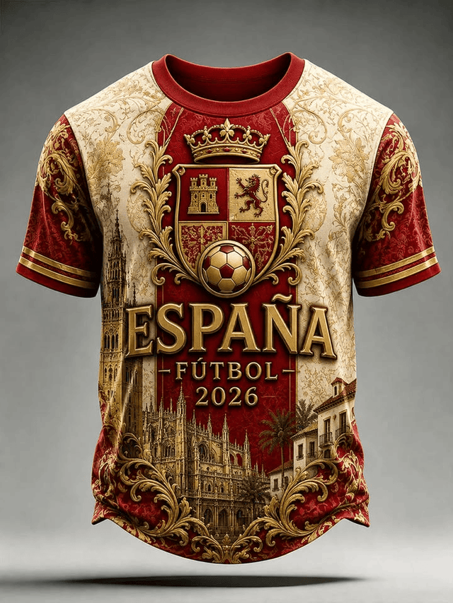 Premium Spain World Cup Champions 2026 T-shirt V18