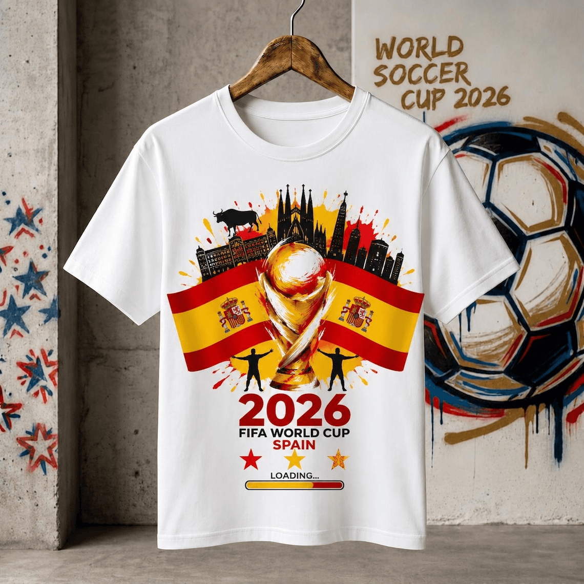 Premium Spain World Cup Champions 2026 T-shirt V27