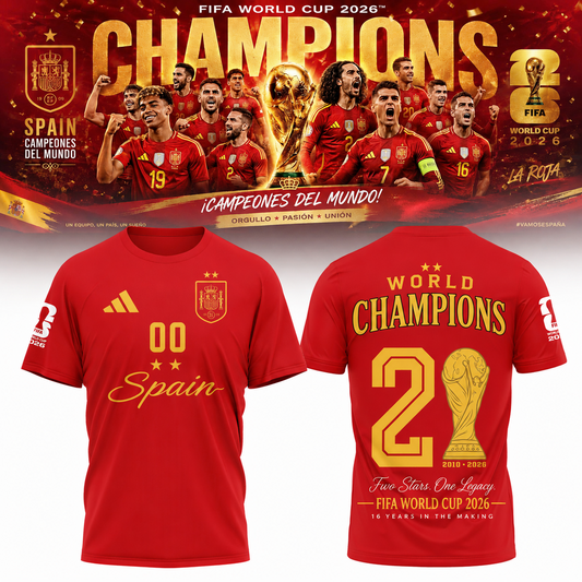Premium Spain World Cup Champions 2026 T-shirt V34