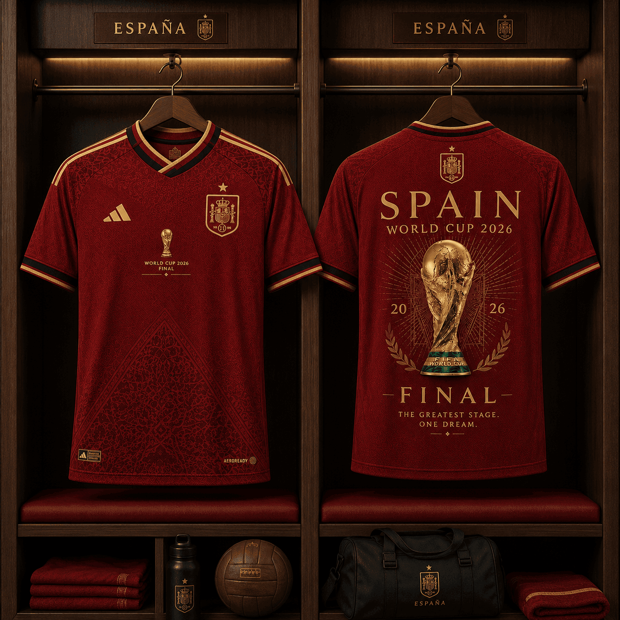 Premium Spain World Cup Champions 2026 T-shirt V36