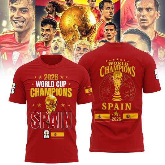 Premium Spain World Cup Champions 2026 T-shirt V45