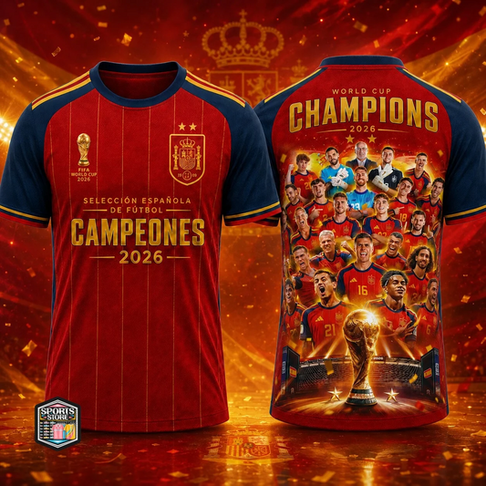 Premium Spain World Cup Champions 2026 T-shirt V49