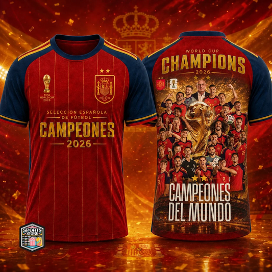 Premium Spain World Cup Champions 2026 T-shirt V50