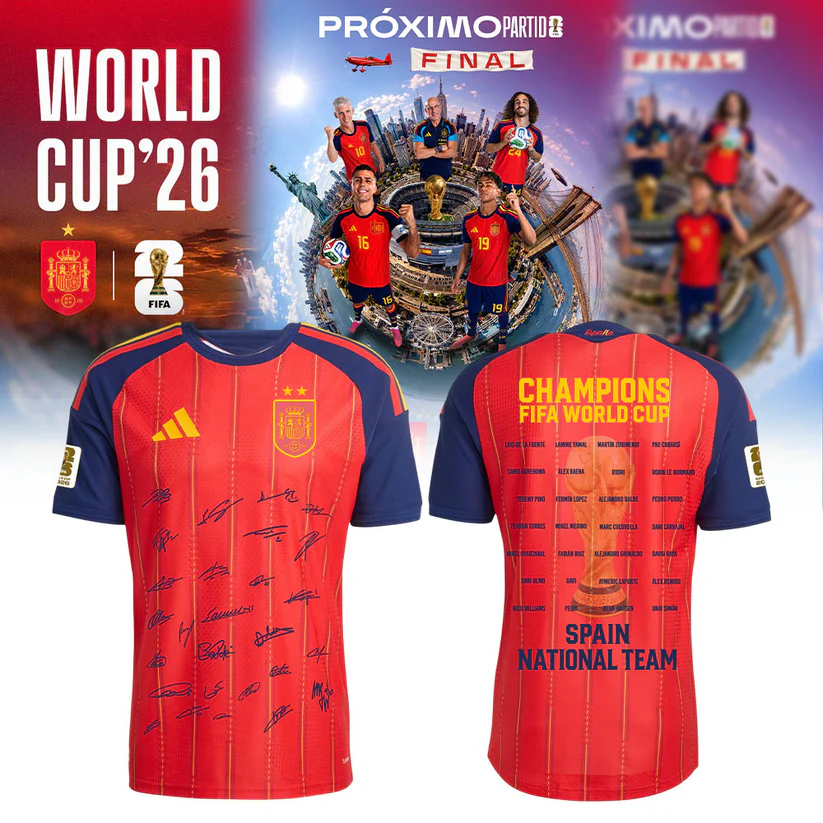 Premium Spain World Cup Champions 2026 T-shirt V57