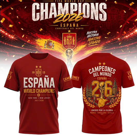 Premium Spain World Cup Champions 2026 T-shirt V65