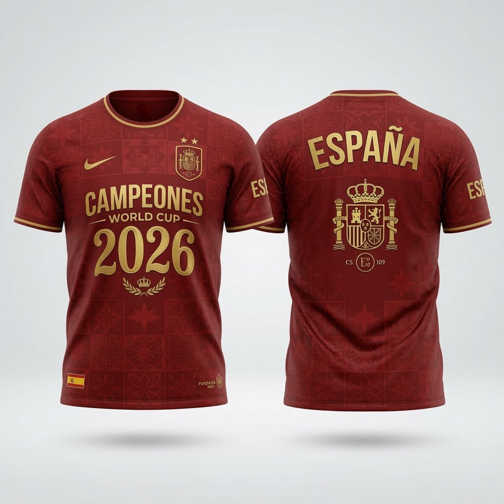 Premium Spain World Cup Champions 2026 T-shirt V67