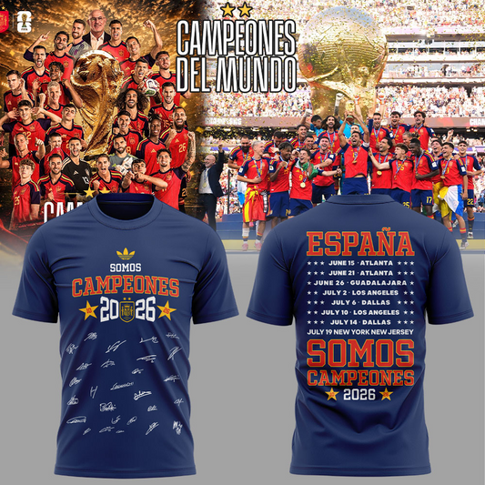 Premium Spain World Cup Champions 2026 T-shirt V70
