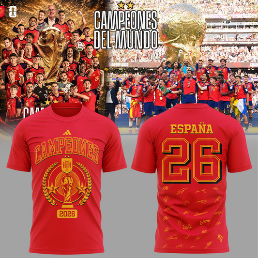Premium Spain World Cup Champions 2026 T-shirt V72