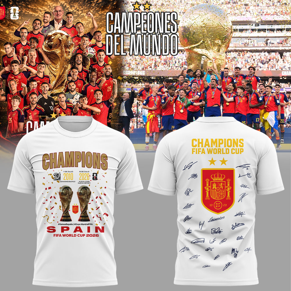 Premium Spain World Cup Champions 2026 T-shirt V73