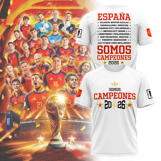 Premium Spain World Cup Champions 2026 T-shirt V77