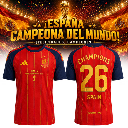 Premium Spain World Cup Champions 2026 T-shirt V86