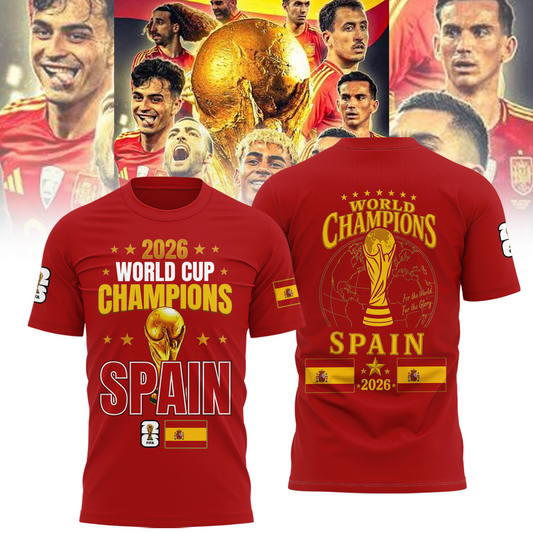 Premium Spain World Cup Champions 2026 T-shirt V9