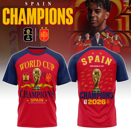 Premium Spain World Cup Champions 2026 T-shirt V90