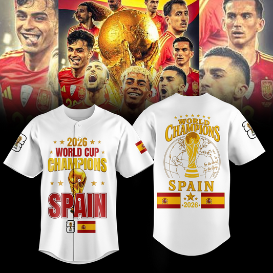 Premium Spain World Cup Champions 2026 baseball jersey V1