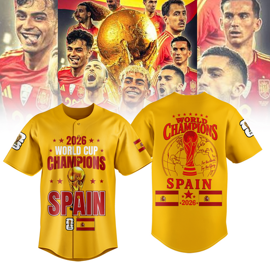 Premium Spain World Cup Champions 2026 baseball jersey V2