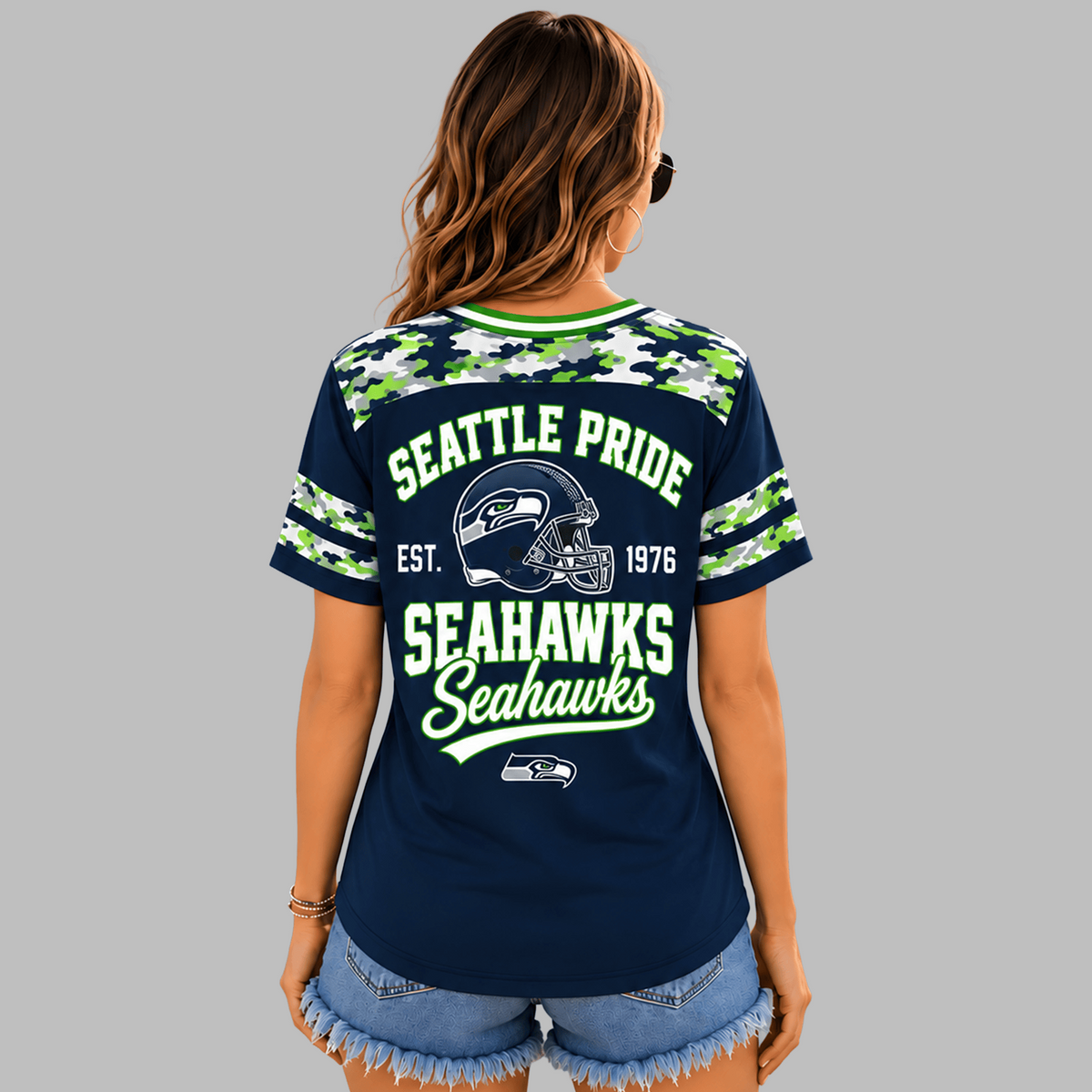 SEA Premium NFL All-American Camo V-neck