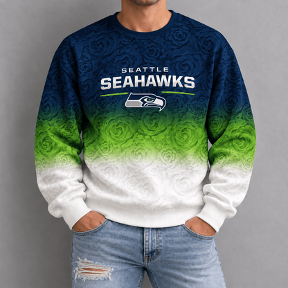 SEA x NFL Embossed Rose Ombre Sweatshirt