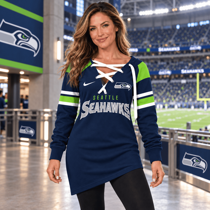 SEA x NFL Game Day Spirit Lace-Up Sweatshirt