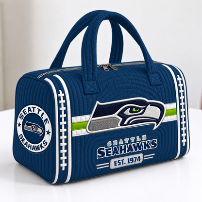 SEA x NFL Quilted Luggage Travel Bag