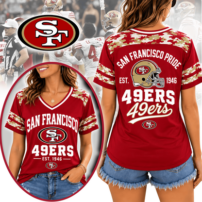 SF Premium NFL All-American Camo V-neck