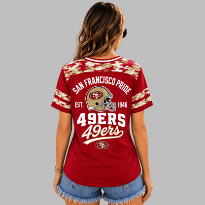 SF Premium NFL All-American Camo V-neck