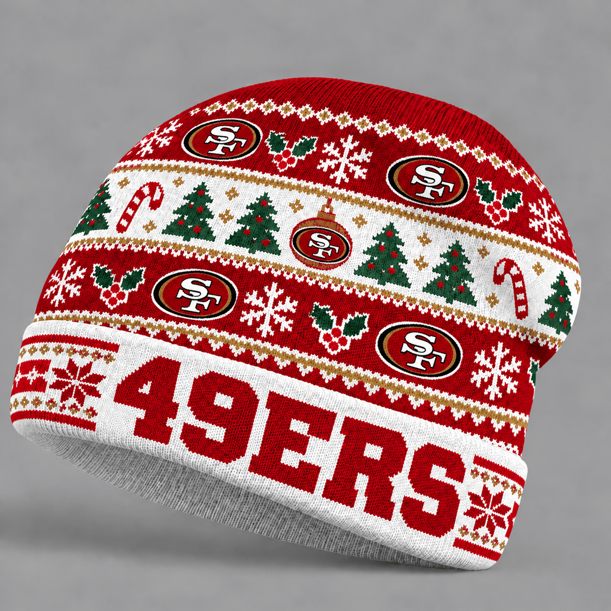 SF x NFL Christmas Game Day Beanie Hat