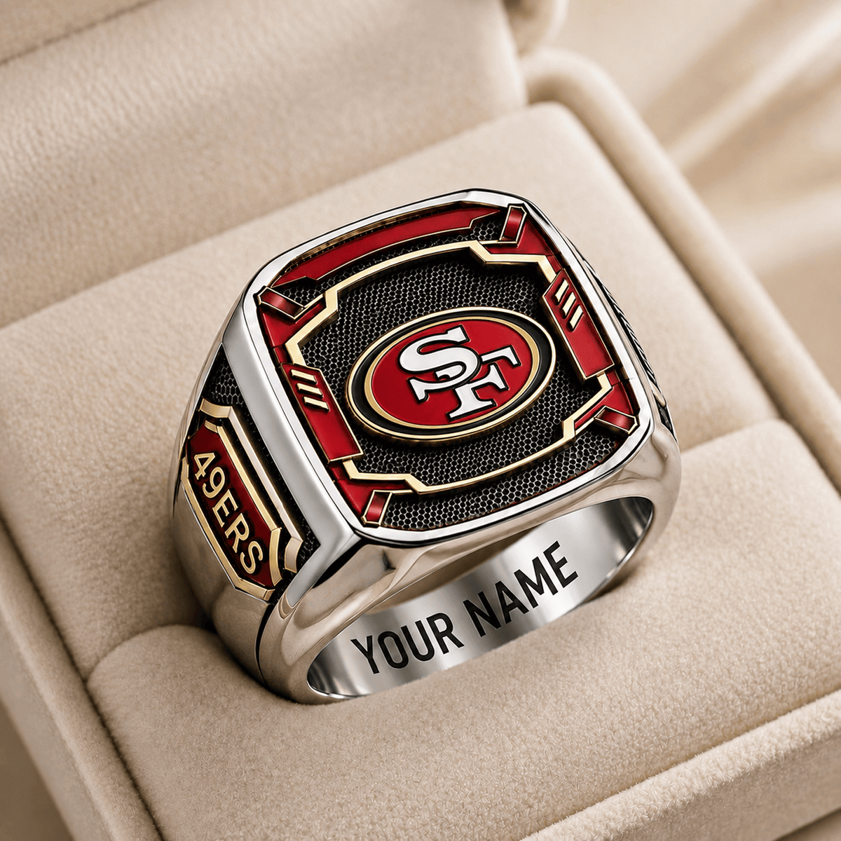SF x NFL Special Ring Custom Any Name Gift For Fan Love