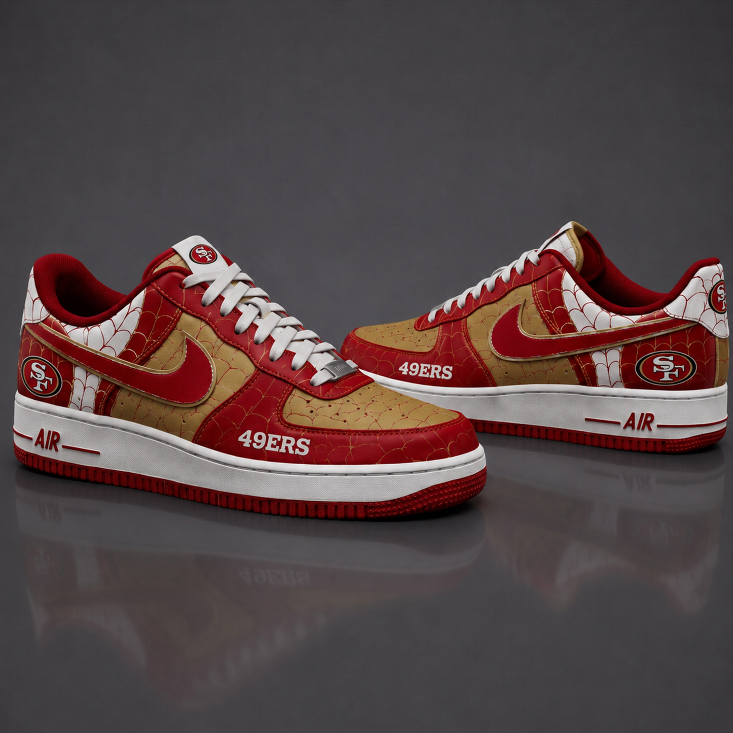 SF49 NFL x Spider Premium AF1 Sneakers Limited Edition Gift for Football Fans