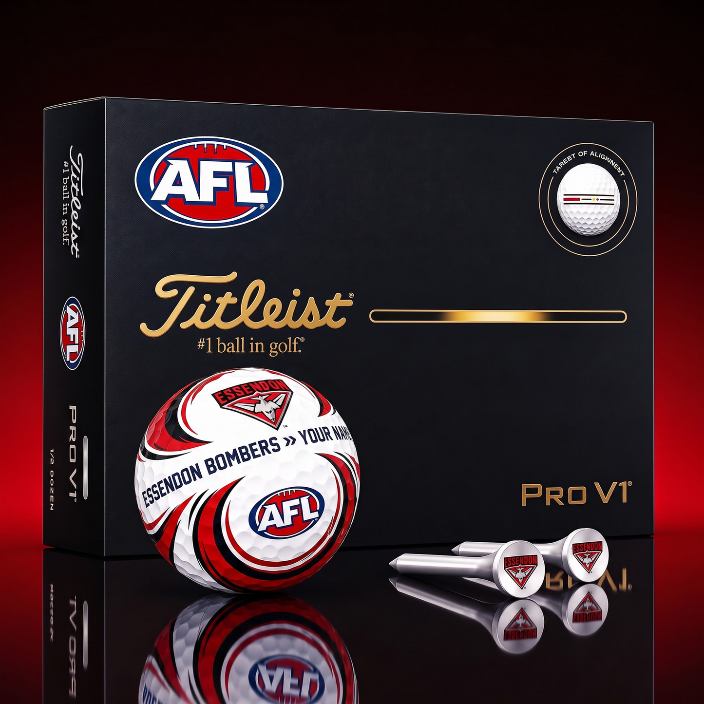 SIGNATURE AFL X EB DELUXE PERSONALIZED GOLF BALL SET LIMITED EDITION V3