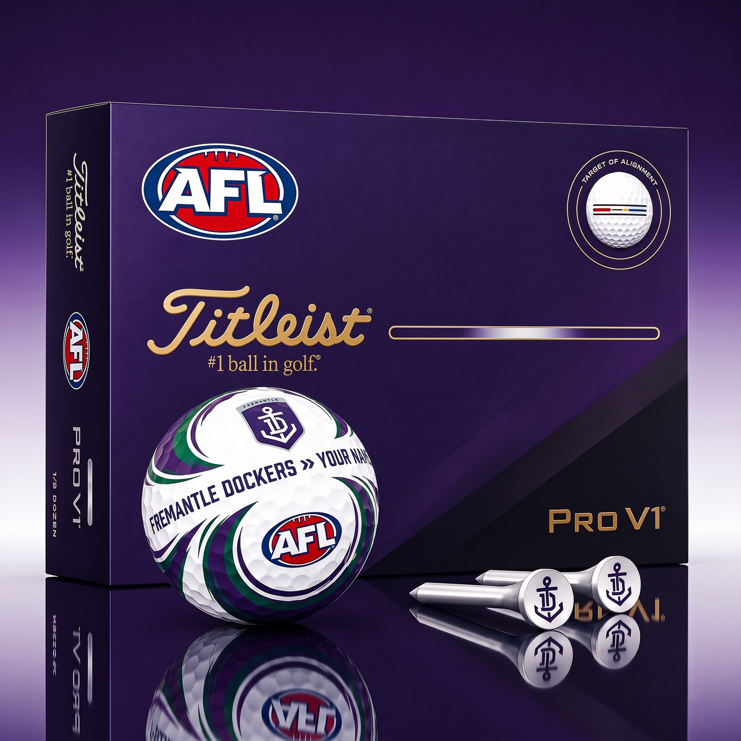 SIGNATURE AFL X FRE DELUXE PERSONALIZED GOLF BALL SET LIMITED EDITION V3