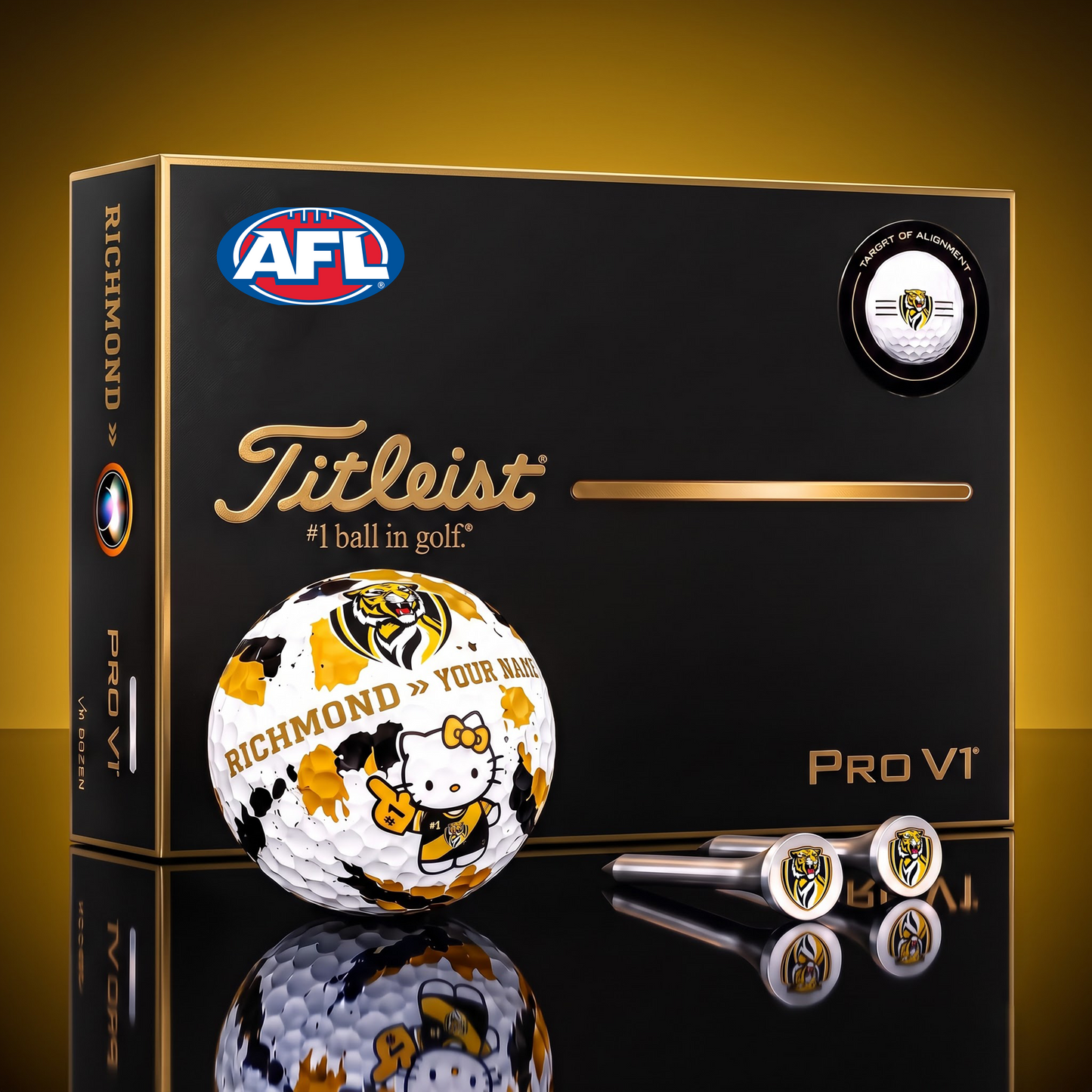 SIGNATURE AFL X RIC HELLO KITTY 50TH ANNIVERSARY ELITE GOLF BALL SET – LIMITED EDITION