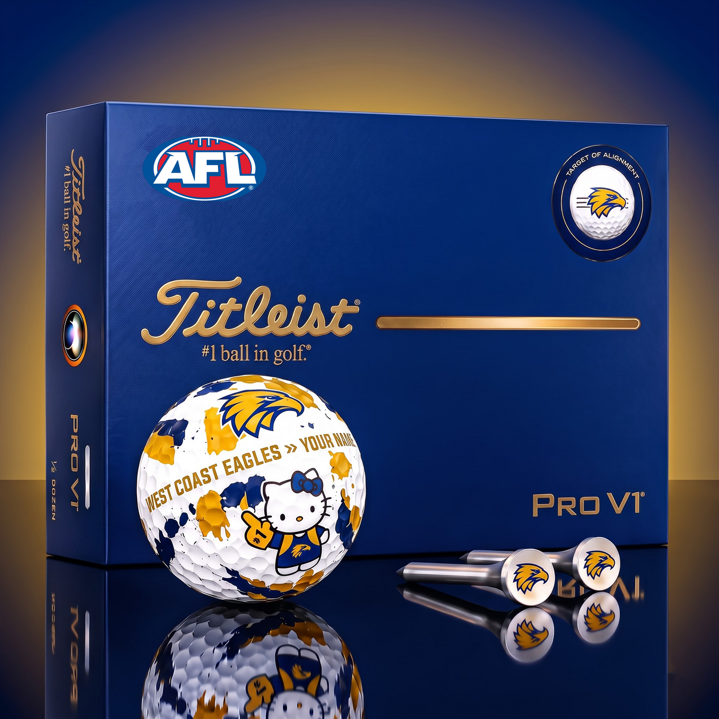 SIGNATURE AFL X WCE HELLO KITTY 50TH ANNIVERSARY ELITE GOLF BALL SET – LIMITED EDITION