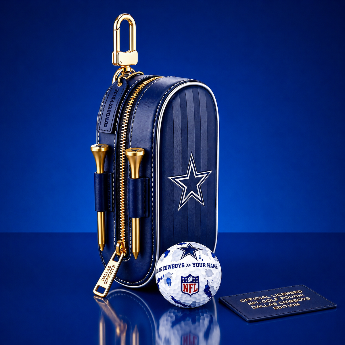 SIGNATURE NFL X DC DELUXE LEATHER  GOLF POUCH FOR TOURNAMENT