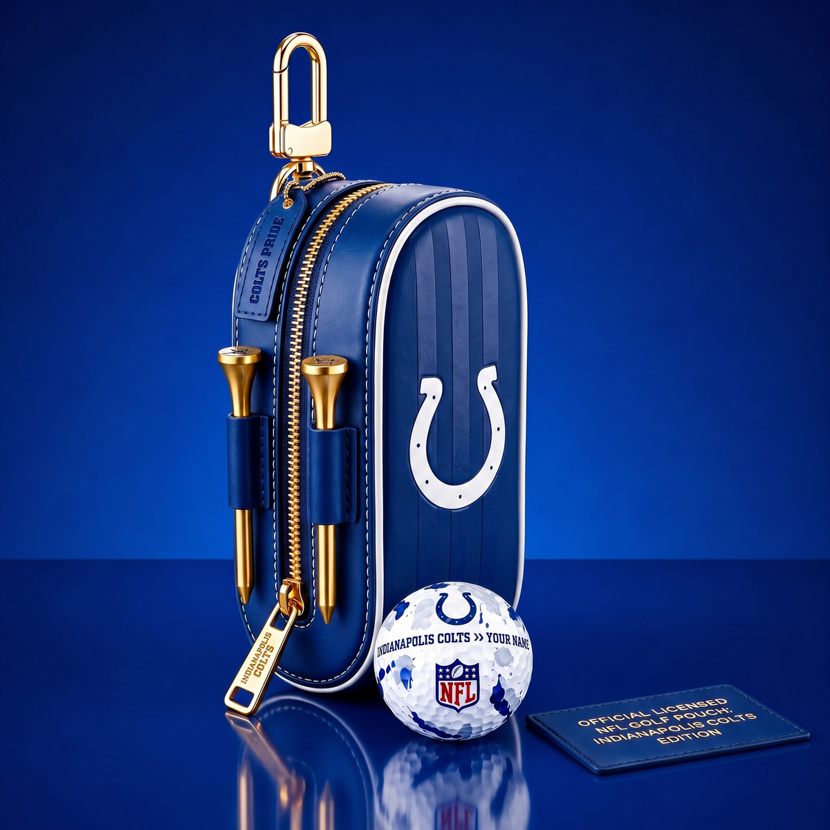SIGNATURE NFL X IC DELUXE LEATHER  GOLF POUCH FOR TOURNAMENT
