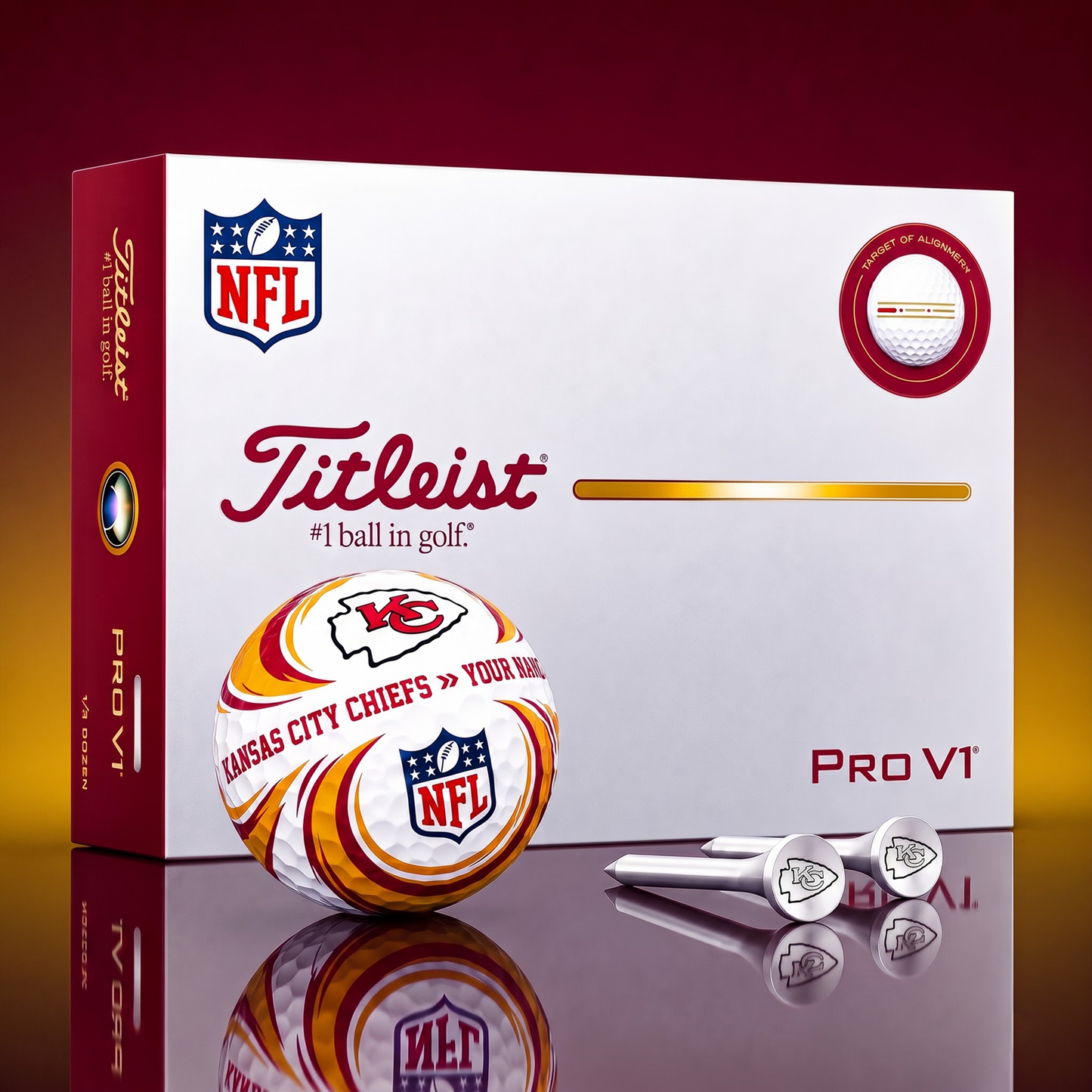 SIGNATURE NFL X KCC DELUXE PERSONALIZED GOLF BALL SET LIMITED EDITION V3