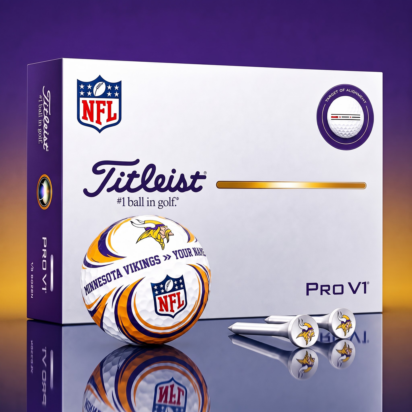 SIGNATURE NFL X MV DELUXE PERSONALIZED GOLF BALL SET LIMITED EDITION V3